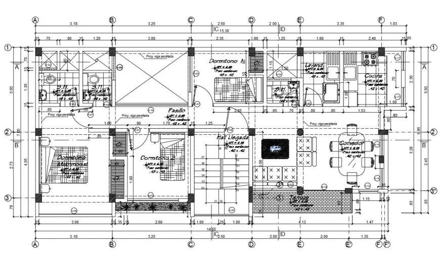 2d cad  drawing of living Oliver house  plan  autocad  