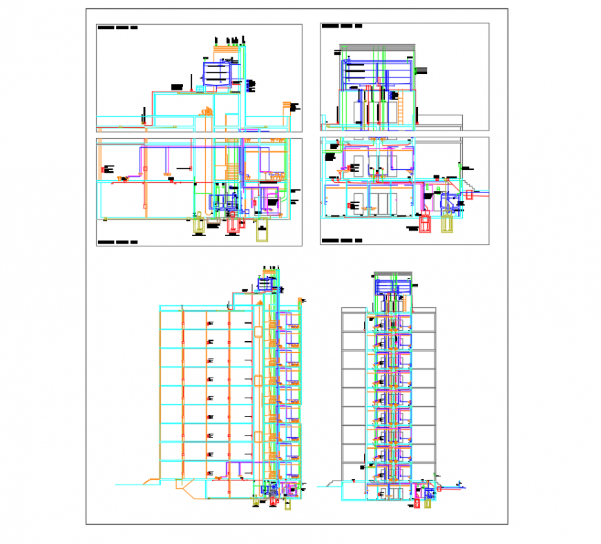 D Cad Drawing Of Sanitary Installation Autocad Software Cadbull