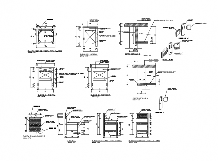 2d Cad Drawing Of The Table And Chair Construction Autocad Software Cadbull These are referred to as full sections. 2d cad drawing of the table and chair