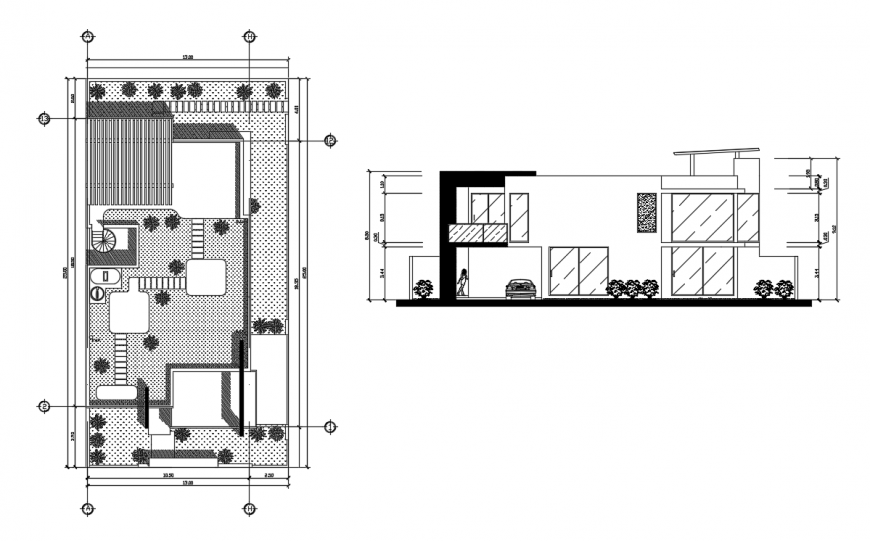 2d cad drawing of top elevation  oh home  plan  autocad 