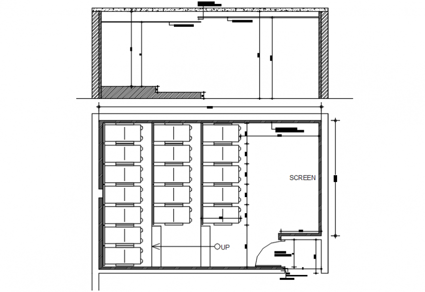 2d Cad Drawing Of Tv Lounge Material Autocad Software Cadbull   2d Cad Drawing Of Tv Lounge Material Autocad Software 18052019051427 