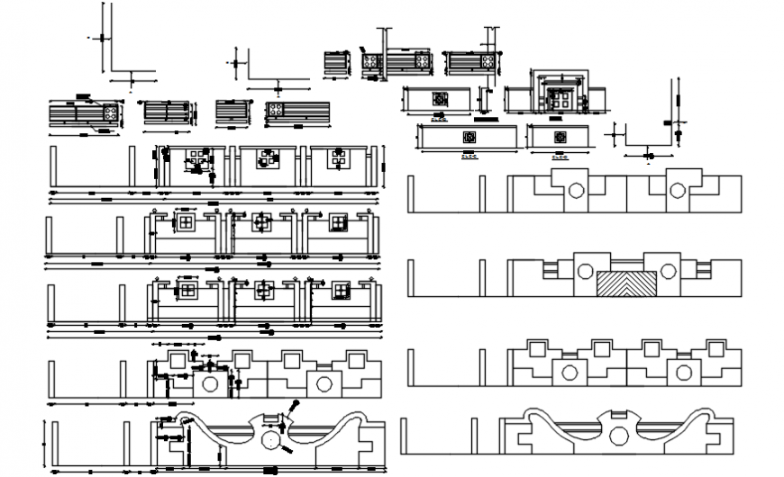 2d Compound wall design autocad file - Cadbull