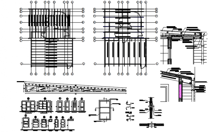 2d Construction house detail cad file - Cadbull