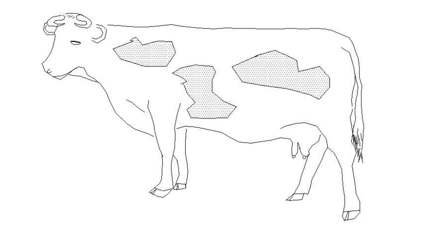 free download autocad file for cow farm