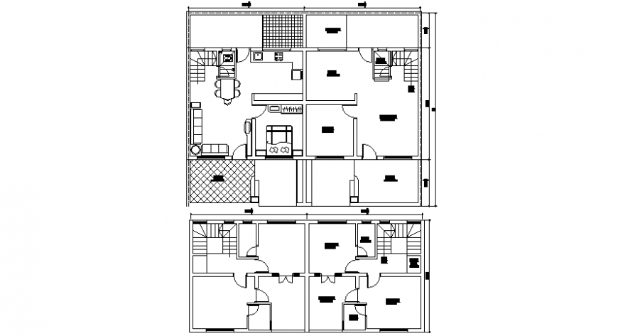 2d drawings of house layout floor plan dwg file - Cadbull