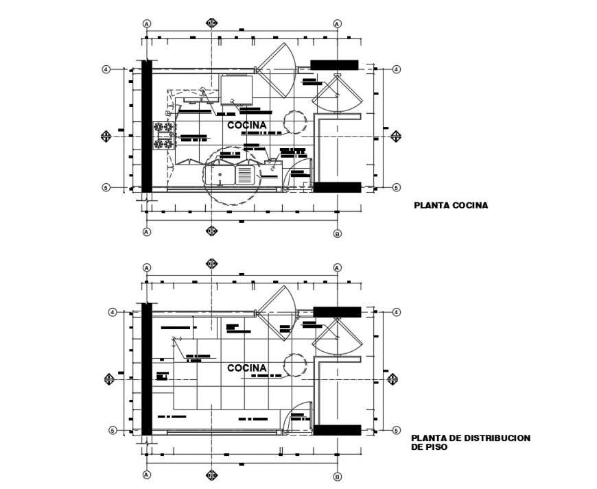 2d layout plan of kitchen construction block autocad file ...