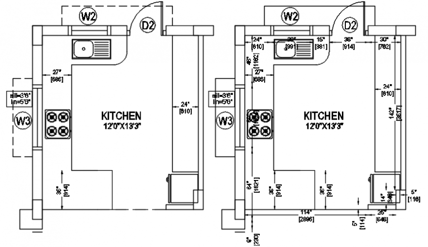 2D Kitchen Design