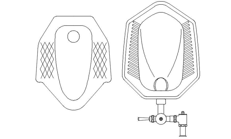 D Plan View Of Indian Toilet Cad Blocks In AutoCAD Dwg File Cadbull