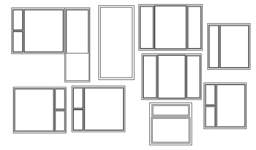 2d wooden frame of window cad blocks in AutoCAD, dwg file. - Cadbull