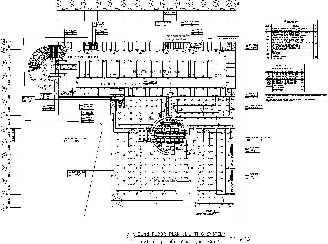 2nd floor plan of lighting system design in AutoCAD drawing, dwg file ...