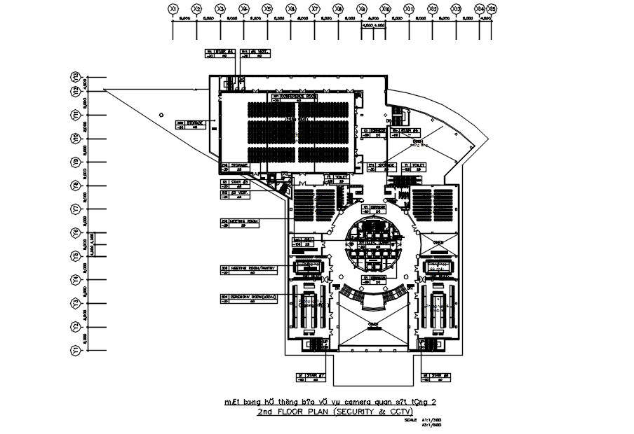 2nd floor plan of security & CCTV in detail AutoCAD drawing, dwg file ...