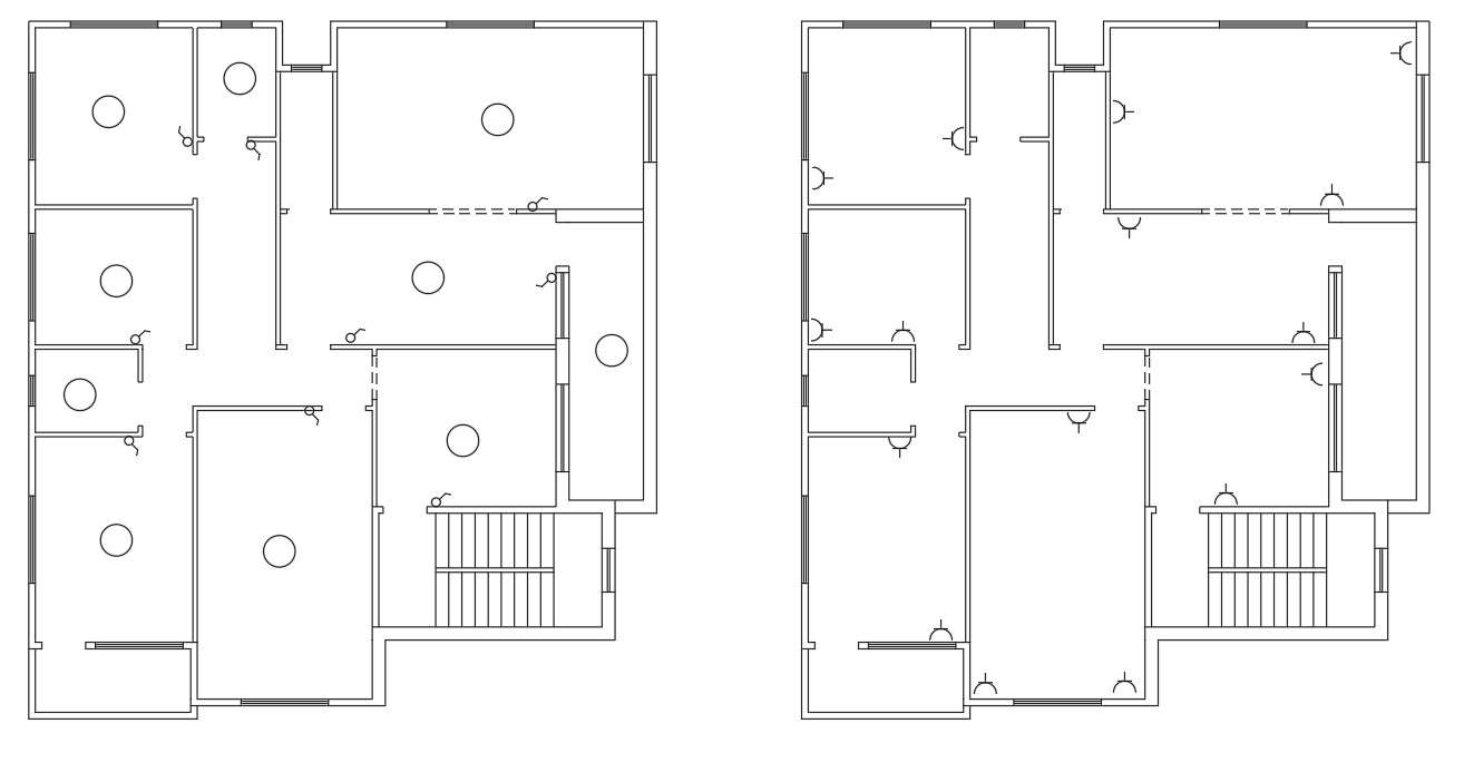 3 BHK House Electrical Layout Plan Design - Cadbull