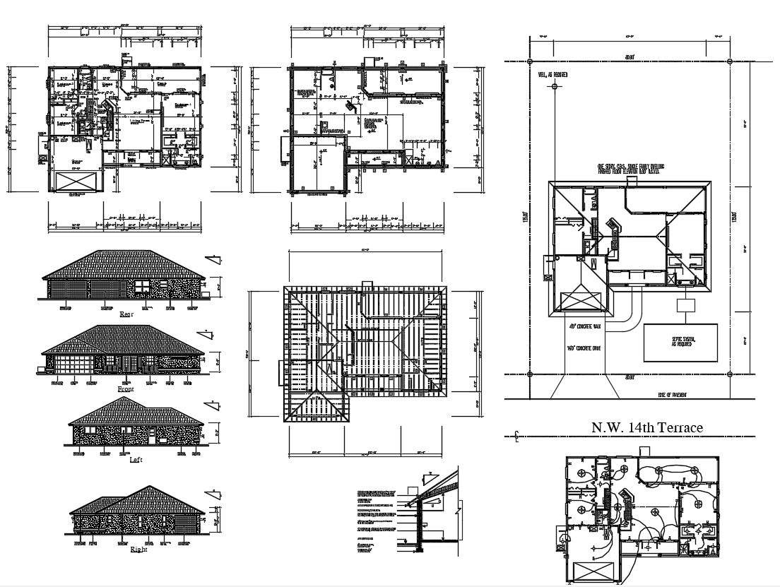 Autocad 3 Bhk House Layout Plan Dwg File Cadbull Images