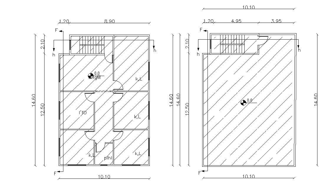 3 Bedroom House Ground Floor Plan And Terrace Plan Design Cadbull