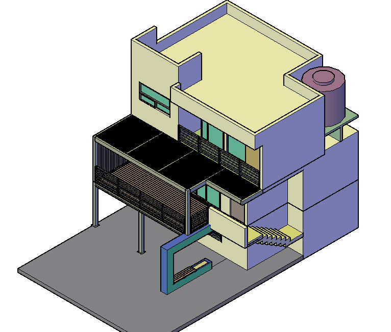 3 D Home Plan Detail Cadbull 3-d-home-plan-detail-cadbull