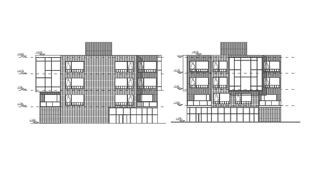 3 Floor Building Plan In DWG File - Cadbull