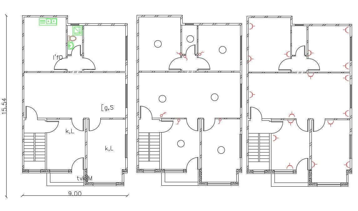 30' X 50' House Plan AutoCAD File (1500 Square Feet) - Cadbull