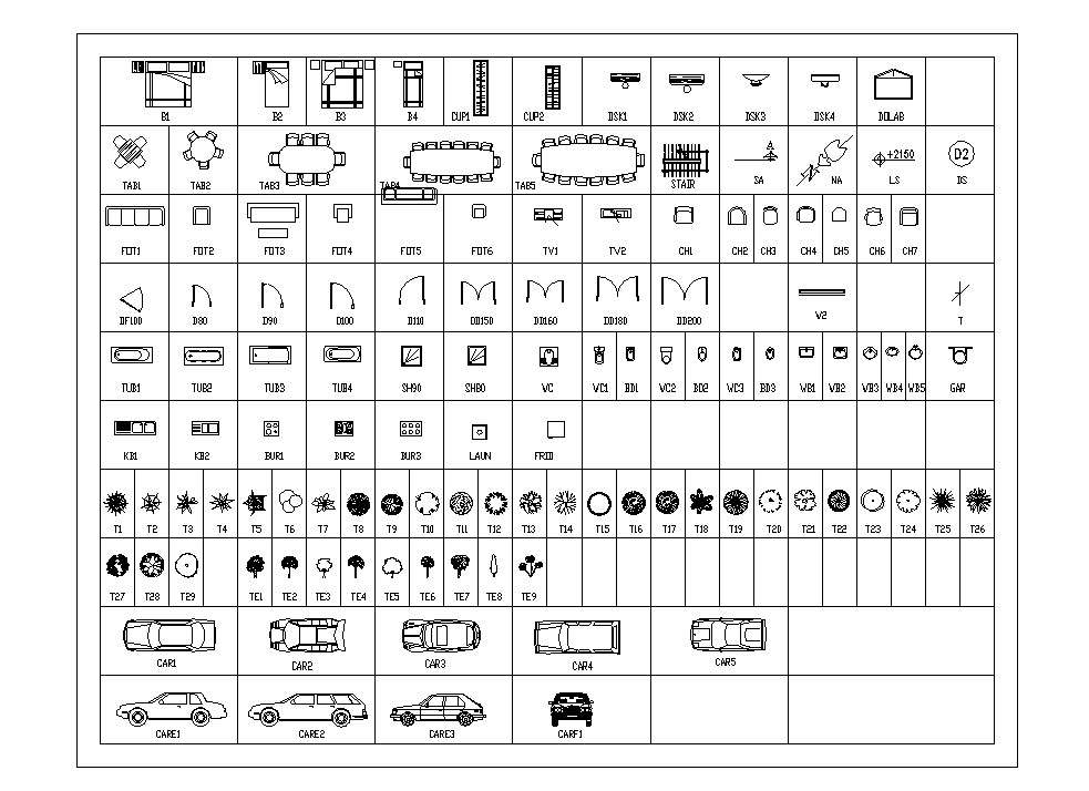 Autocad drafting blocks - Cadbull