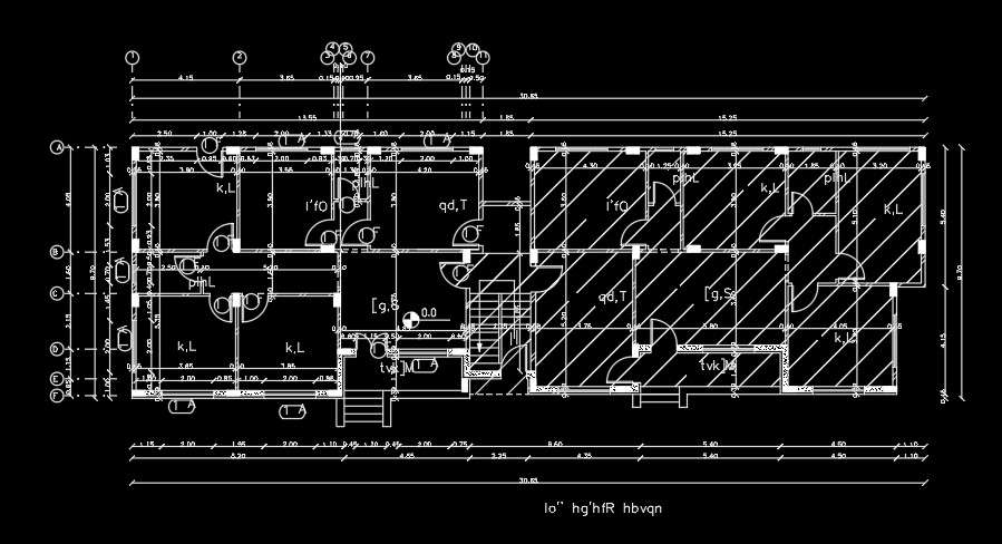 30x10m Ground Floor Twin House Plan Autocad Drawing Cadbull 1853