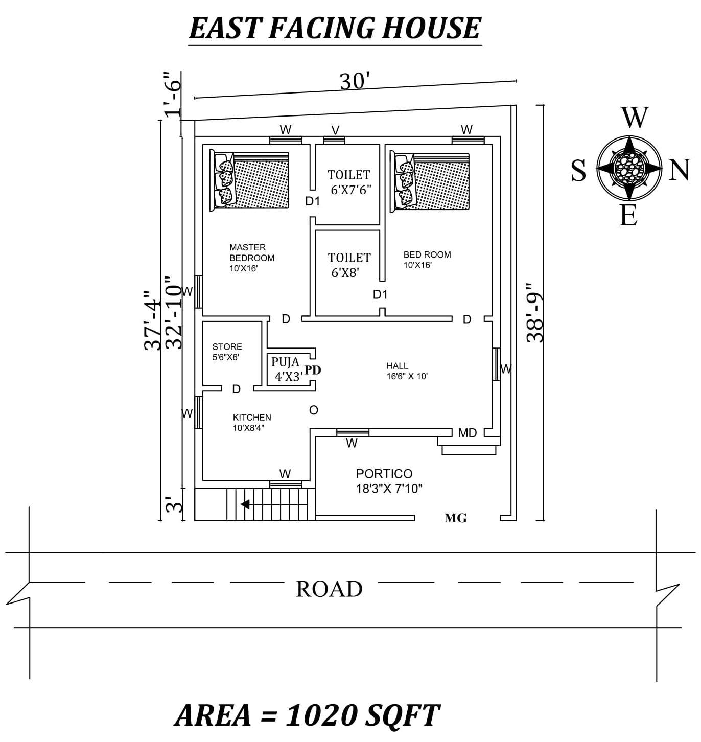 30-x37-4-the-perfect-2bhk-east-facing-house-plan-as-per-vastu-shastra-autocad-dwg-and-pdf-file