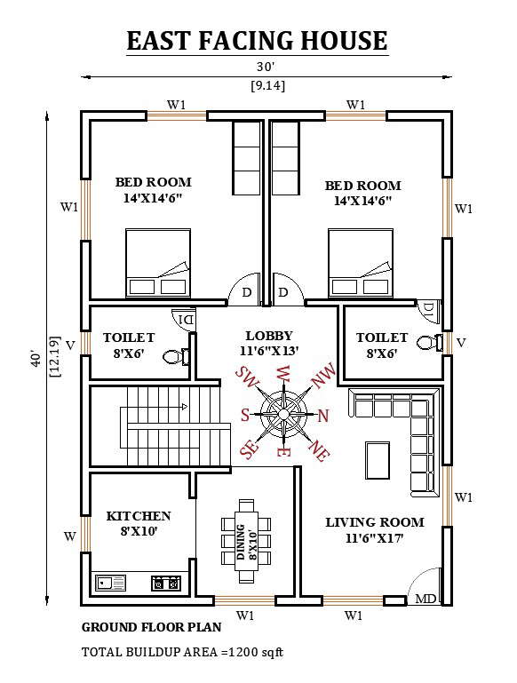 30-x40-east-facing-house-plan-is-given-as-per-vastu-shastra-in-this-autocad-drawing-file