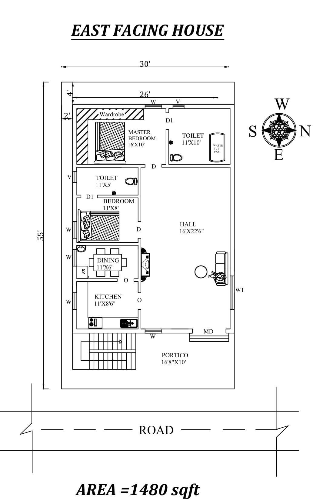 30-x55-wonderful-fully-furnished-2bhk-east-facing-house-plan-as-per