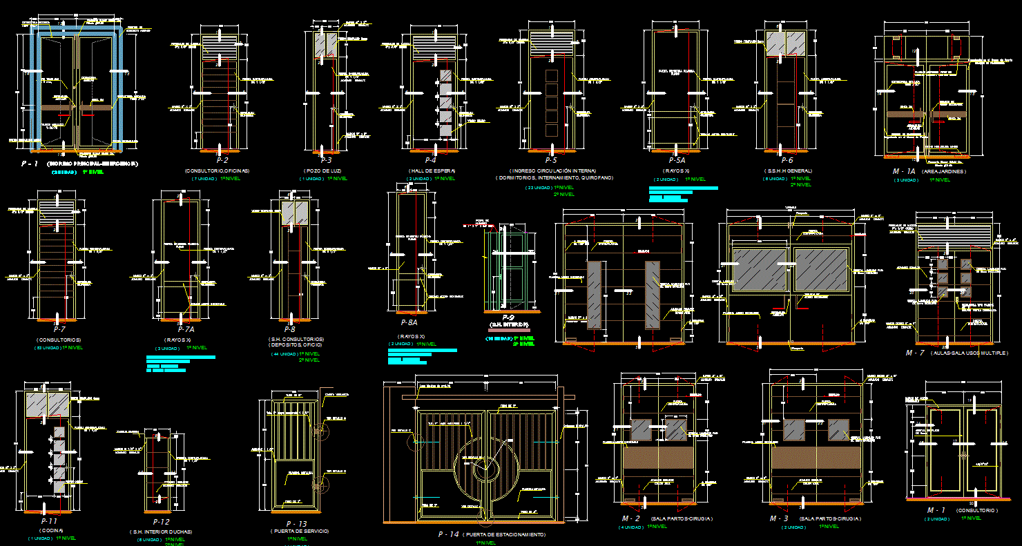 Door Frames cad drawings are given in this cad file. Download this cad ...