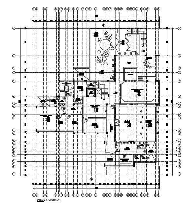 31x37m commercial basement floor plan is given in this AutoCAD drawing ...