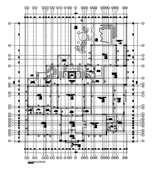 31x37m commercial first floor plan is given in this AutoCAD drawing ...