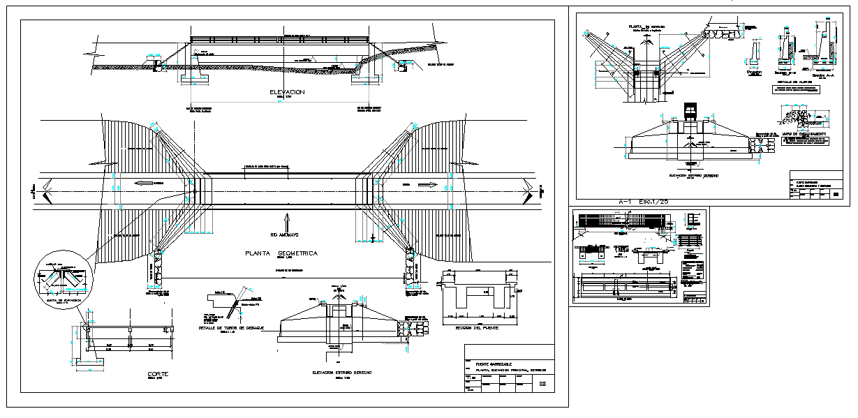 Steel Structure Bridge Detail - Cadbull