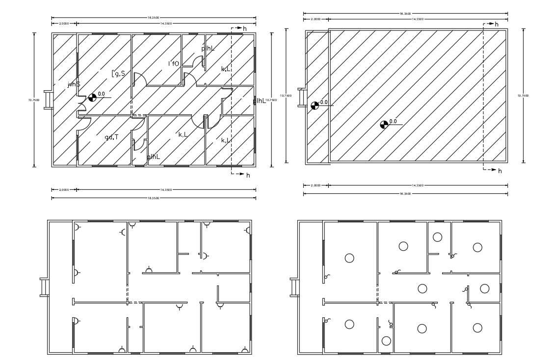 32 By 52 Plot Size For 3 Bhk House Plan Design Cadbull