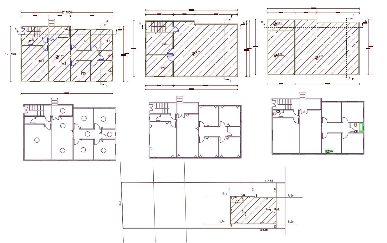 32 By 55 Feet 3 Bedroom House Plan Design - Cadbull