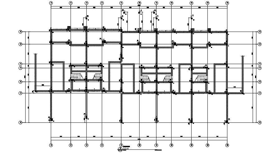 32x17m floor plan column & axes layout drawing - Cadbull