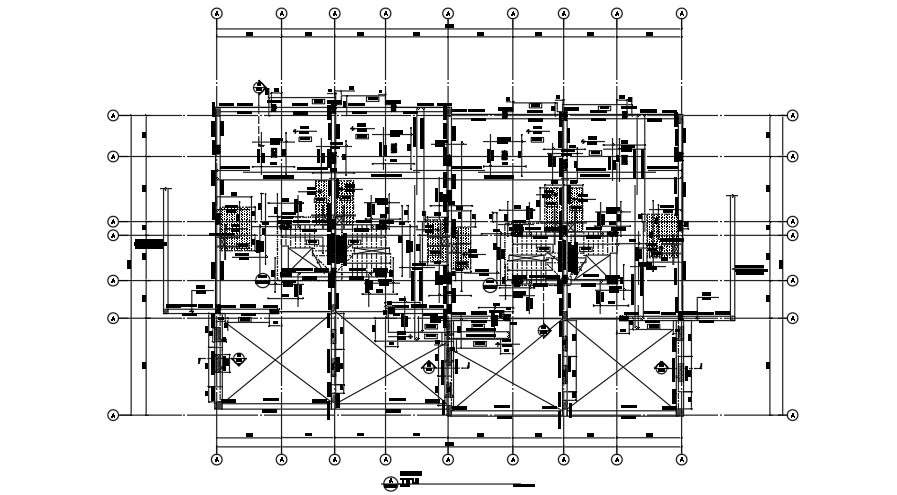 32x17m ground floor ceiling framing plan drawing is given in this model ...