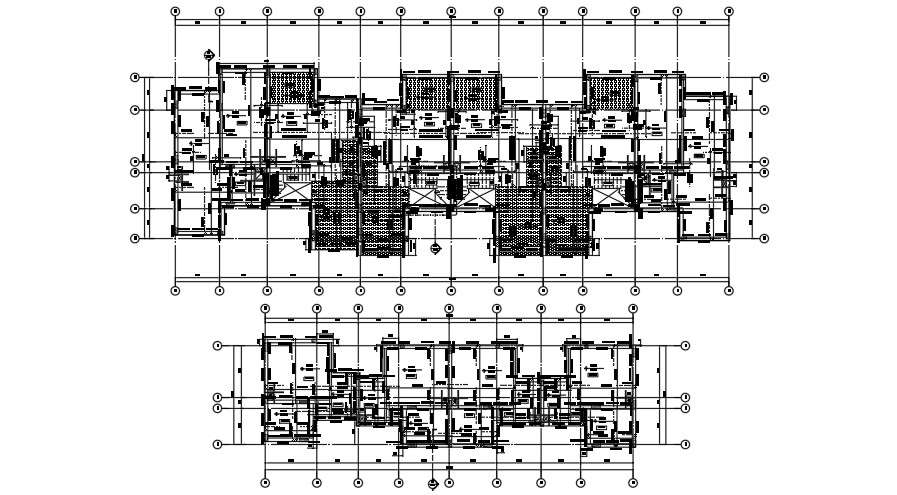 32x17m Structural Layout Drawing Is Given In This Model - Cadbull