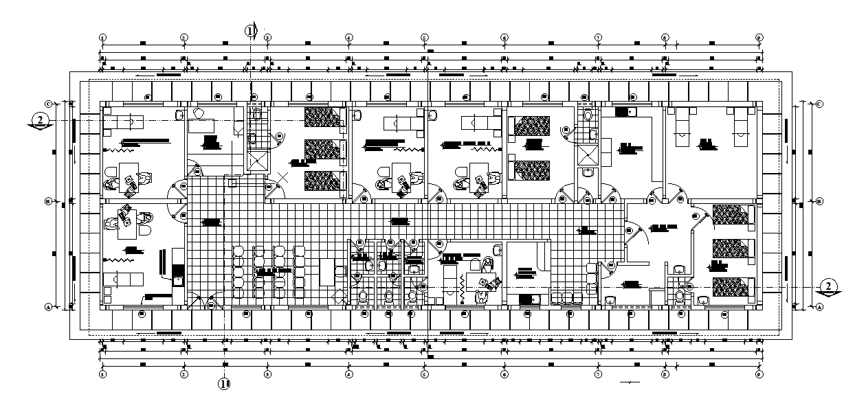 33X10 Meter Hospital Layout Plan AutoCAD Drawing Download DWG File ...