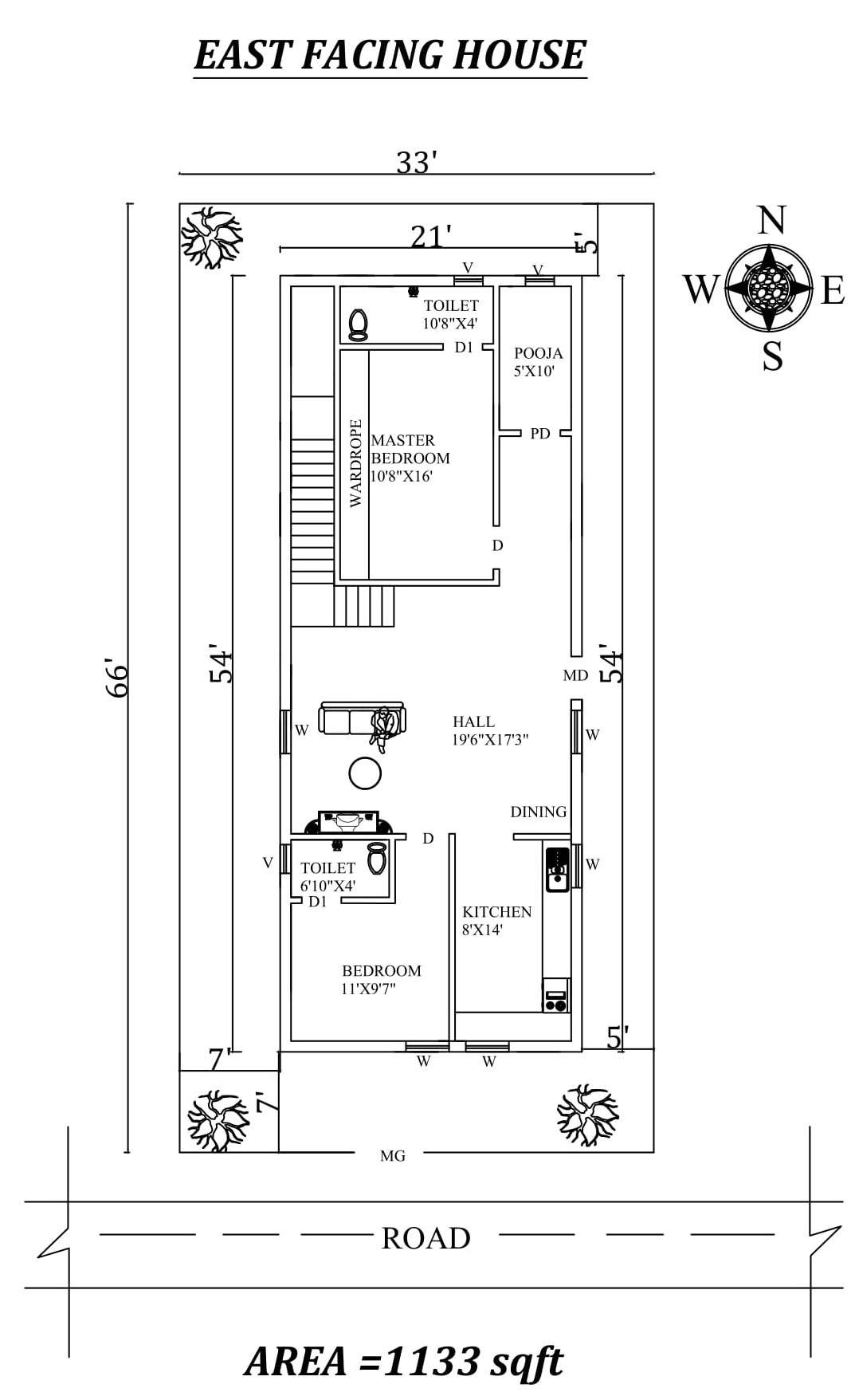 33-x-66-marvelous-fully-furnished-2bhk-east-facing-house-plan-as-per-vastu-shastra-autocad