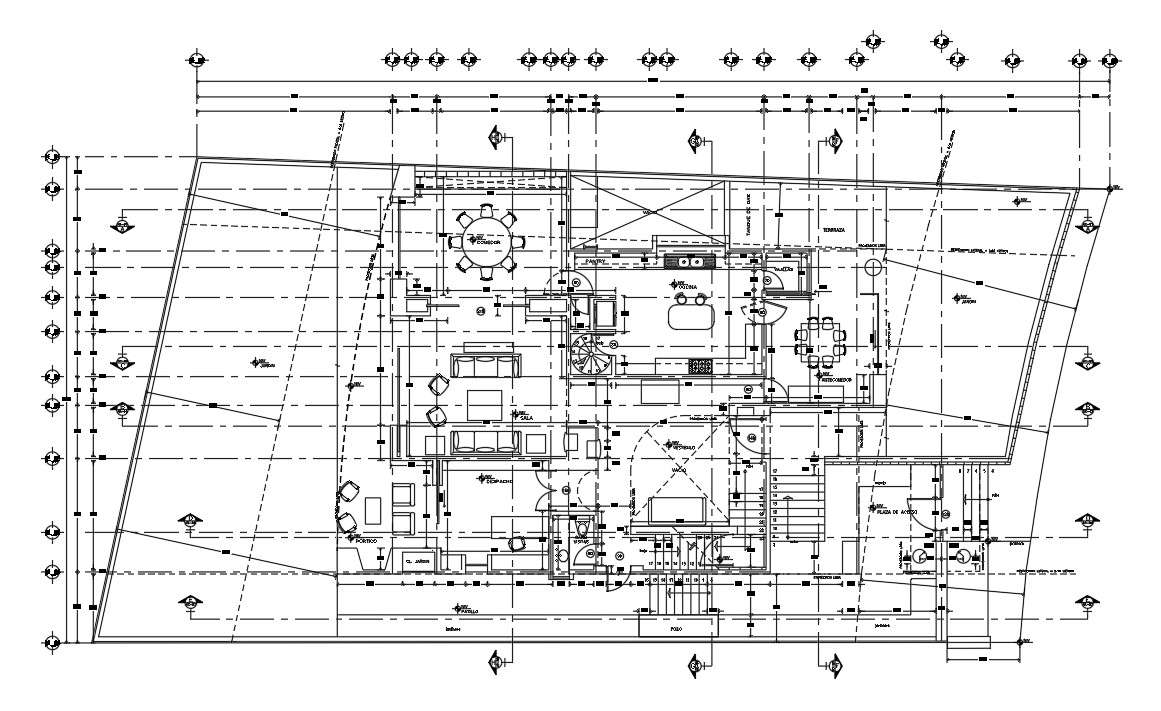 33x18m first floor house plan is given in this Autocad drawing file ...