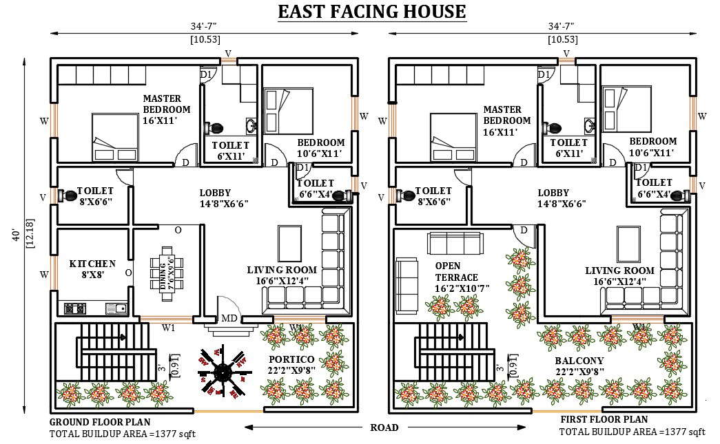 34-x40-east-facing-2bhk-house-plan-as-per-vastu-shastra-download-now-cadbull