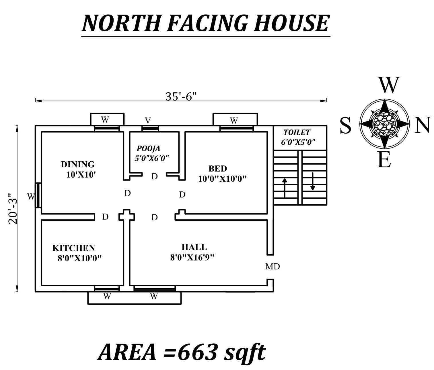 35x20 House Plans