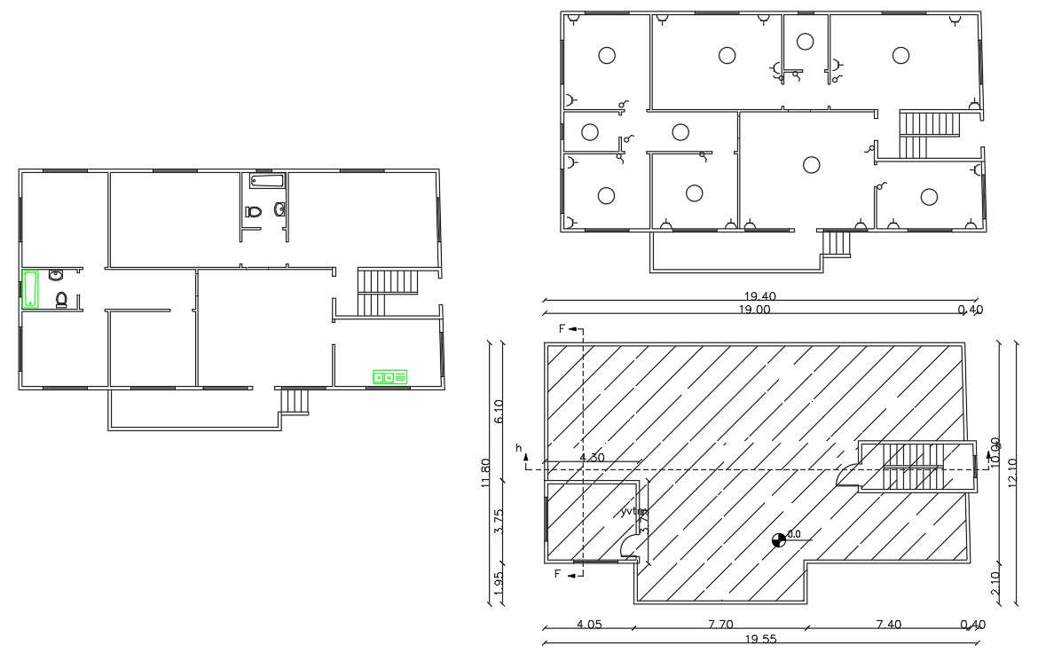 12x14m Villa House Plan Ground Floor Cad Drawing Is G