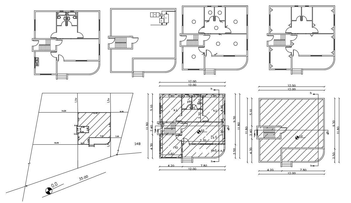 35 X 40 House Plan Autocad Drawing Dwg File Cadbull 6048