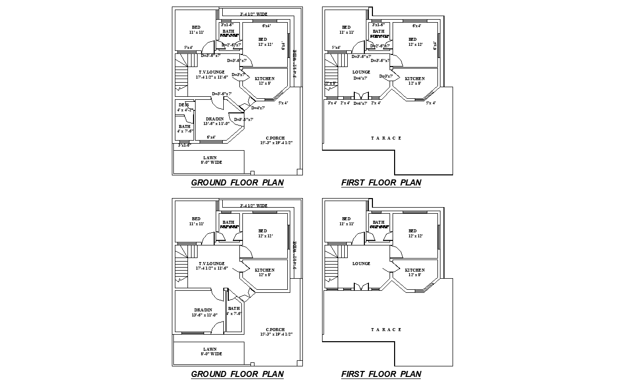 35-x45-g-1-two-bedroom-house-plan-autocad-dwg-file-download-the-dwg