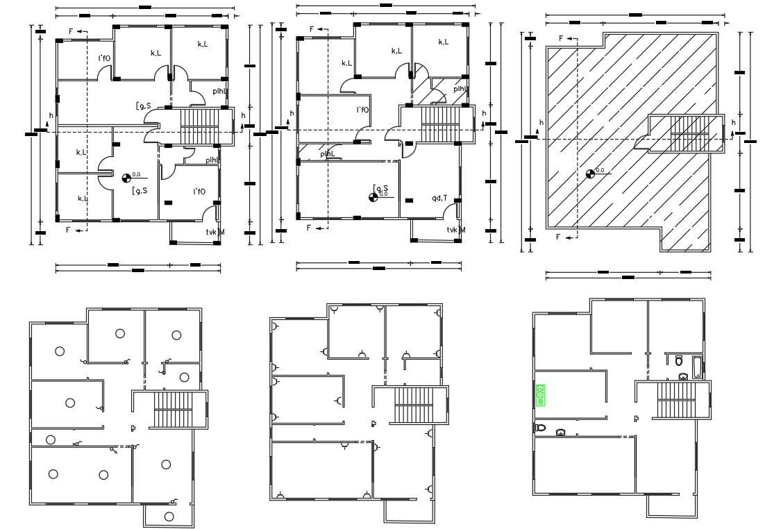 35' X 50' House Plan AutoCAD Drawing Cadbull