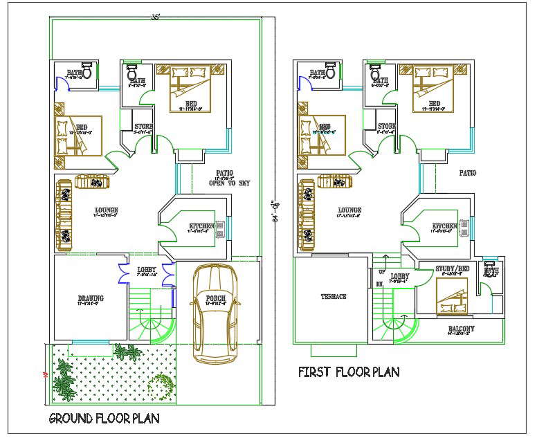 car-parking-house-plan-with-furniture-cad-drawing-dwg-file-cadbull-images-and-photos-finder