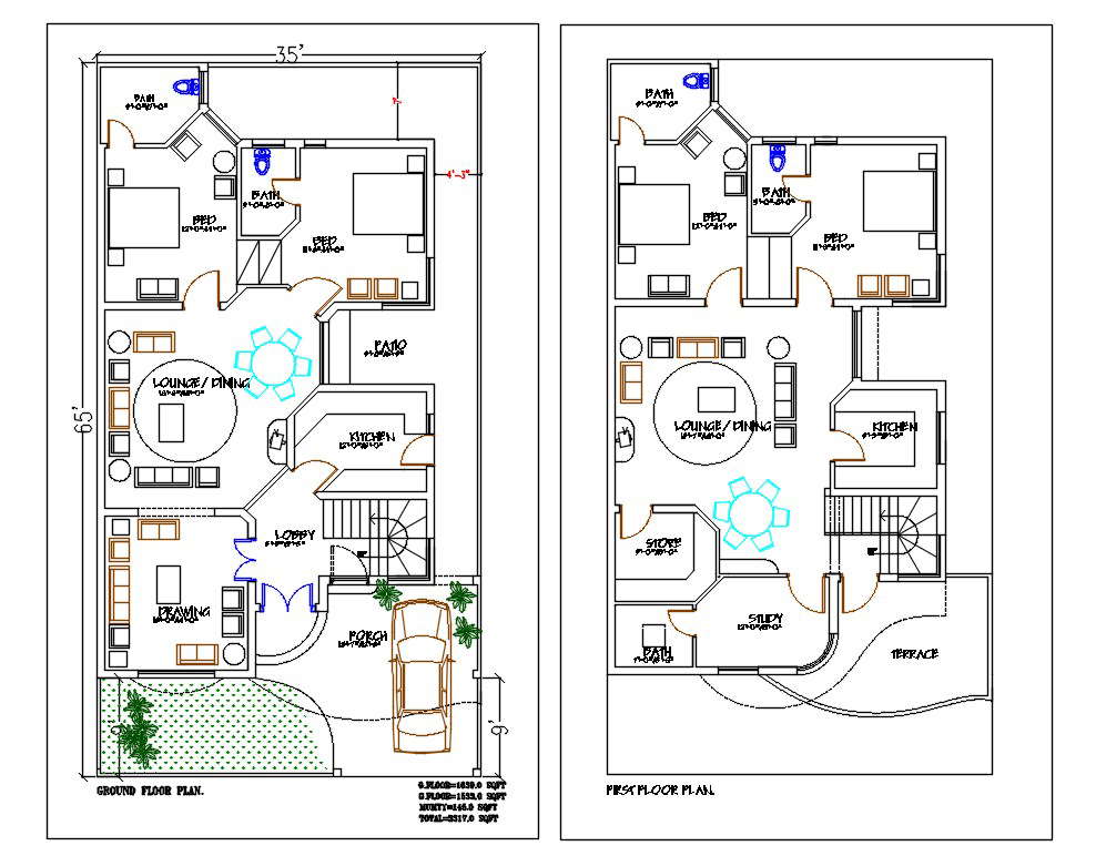 35-x65-residence-house-layout-cad-drawing-dwg-file-cadbull