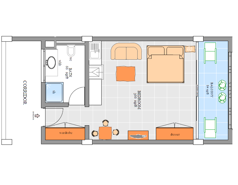 366sqrft Master Bedroom Plan Cadbull