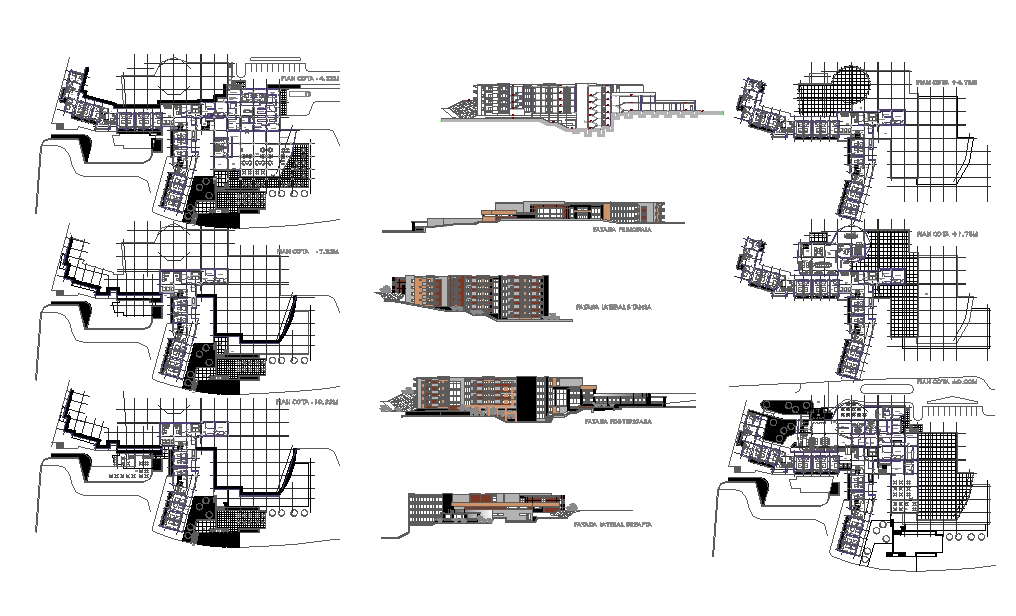 5 Star Hotel Plan Design - Cadbull