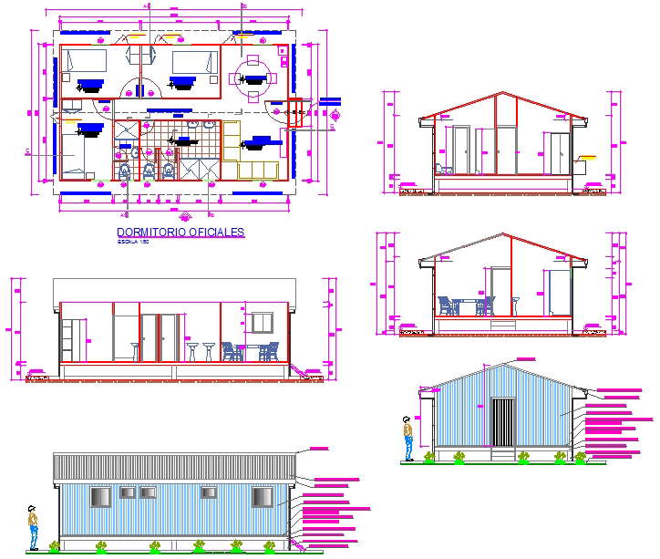 Simple house design - Cadbull