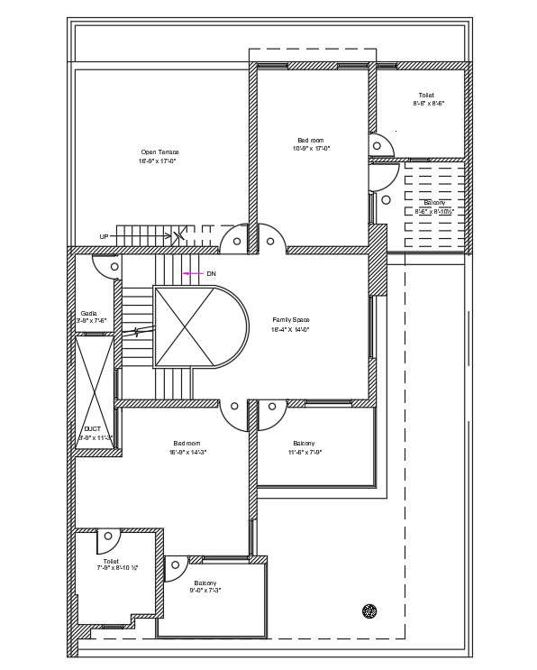 39x61 First Floor House Plan Is Given In This Autocad Drawing File Download Now Cadbull